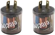 LDMINDA Universal 2PCS 12V 2 Pin Electronic LED Flasher Relay Turn Signal Light Blinker