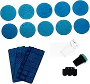 WOONEKY Nail Beauty Templates Manicure Templates Nail Stamping Accessories for Fingernail Toenail Decoration