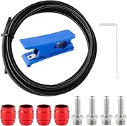 Raheem Bike Hydraulic Brakes Hose and Bike Brake Olive Connecting Insert Kit 3M for Shimano BH59 BH90 Sram Avid System Included 4 Bike Brake Olive and 4 Connecting Insert and Blue Brake Hose Cutter