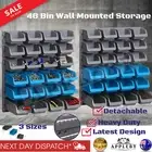 48 Bin Wall Mounted Storage Rack Shelf Organiser Nuts Bolts Garage Containers