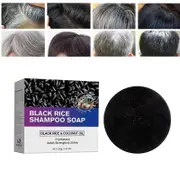Black Rice Shampoo Soap Hair Soap Scalp Hair Follicle Moisturizing Hair Soap 100g A