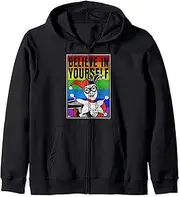 [DC Comics] Batman Harley Quinn Rainbow Poster V2 Zip Hoodie