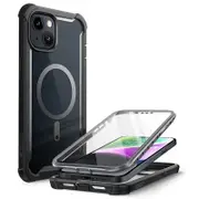 For Iphone 14 Plus 6.7 Inch 2022 Ares Mag Dual Layer Rugged Clear Bumper Case With Built-In Screen Protector