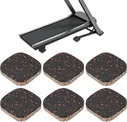uxcell 6 Pcs Treadmill Mat Pads, 4x4x0.8 High Density Foam Anti Vibration Pad Sound Proof Floor Mat Exercise Equipment Mat for Carpet Protect Noise Reduction Home Gym, Orange