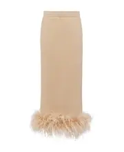 Prada Elasticated Waistband Slit-Detailed Skirt S,XS snow White