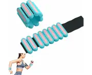 Pair of Adjustable Wrist Ankle Weights Wearable Bangles Silicone Bracelet for Yoga Aerobics Gym Style 2