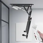 Wall Mount TV Bracket, Electric TV Ceiling Mount - Motorized TV Mount for 32-70 Inch TVs, Hidden Drop Down TV Lift with Auto Lifting, Motorized TV Stand with Remote Control and Switch Contr