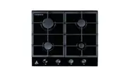 Trinity TRG604BK 60cm 4 Burner Gas Black Glass Cooktop