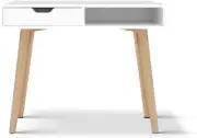 Artiss Computer Desk Solid Wood Legs White Desktop Office Laptop Desks Study ...