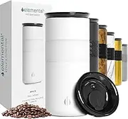 Elemental Artisan Insulated Coffee Tumbler - Stainless Steel Travel Mug with Ceramic Lid, Reusable Coffee Cup, Triple Wall Thermal Tumbler for Hot & Cold Drinks, Size -16oz-Matte White