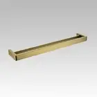 Cavallo Brushed Yellow Gold Square Double Towel Rail 600mm
