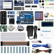 UNO Project Super Starter Kit for Arduino w/ UNO R3 Development Board LCD1602 Membrane Switch Servo Stepper Motor Joystick Power Supply Adapter DHT11 IR Receiver Detailed Tutorial