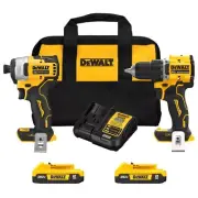 DeWalt DCK225D2 20V MAX ATOMIC 1/2" Drill Driver / 1/4" Impact Driver Combo Kit