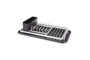 D.line Aluminium Compact Dish Rack w/ Draining Board Dryer Organiser Storage