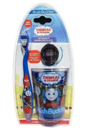 Thomas & Friends Soft Toothbrush Brush Buddies Cap Rinsing Cup Child Gift NEW