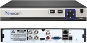 Xenocam 4CH 5M-N/1080N Full High Definition Hybrid for AHD/TVI/CVI/Analog/Onvif IP DVR H.265 CCTV Video Recorder P2P Remote Control Telephone Surveillance for Home Security System Camera (No HDD)