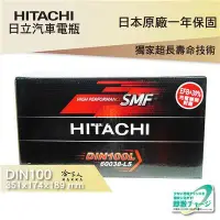 在飛比找Yahoo!奇摩拍賣優惠-HITACHI 日立 DIN 100 100AH 汽車電池 