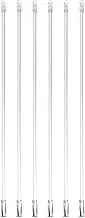 Ipetboom 6pcs Blind Wand Vertical Blinds Window Blind Tilt Wand with Hook and Grip Clear Plastic Blind Wand Opener Window Blind Stick Tilt Rod Replacement for Curtain Accessory