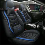 Universal Car Seat Cover for Renault Arkana Captur Duster Fluence Fuego Grand Scenic Kadjar Leather 5 Seat Protector Blue