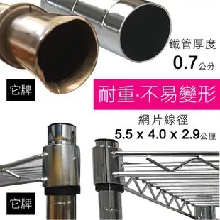 【我塑我形】90 x 45 x 125 cm 移動式萬用鐵力士鍍鉻三層收納架 鐵架 收納架 置物架 (8.1折)