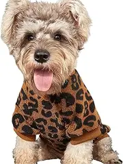 NALEINING Dog Coat, Winter Warm Jacket, Cute Leopard Print Pet Clothing for Large Medium and Small Dogs (X-Large)