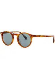 Oliver Peoples Gregory Peck Round-frame Sunglasses, Sunglasses, Brown One Size