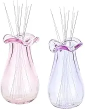 COMNICO Cat Whisker Vase, 2Pcs Tiny Vase for Cat Whisker Miniature Vase Cat Whisker Holder Cat Whisker Storage Collection Cat Memorial Gifts for Dog or Cat Hair Keepsake Micro DIY Ornament Home Decor