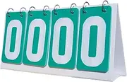 Oshhni Sports Scoreboard Flip Number Score Board Multipurpose Compact 4 Digits Scorekeeper Table Score Flipper for Soccer Baseball