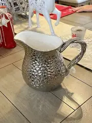 Grace teaware pitcher- Silver Hammered Design