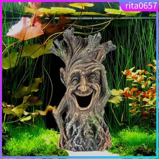 Aquarium Wood Tree Man Ornaments Dead Wood Smile Trunk Craft