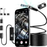 Dual Lens Endoscope Inspection Camera with Light, 1080P FHD Borescope Camera wit