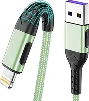 Durcord Compatible with iPhone Charger,3Pack 6FT USB A Cable for Phone Charger Cable, Fast Phone Charging Cord Compatible with Phone Xs Max/XS/XR/X/8/7/6S/6/Plus/SE/Pad(Lightning Green)