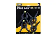 4PK Spring Clamps Strong Grip Swiveling Jaws Smooth Edges Handy Hardware 9cm