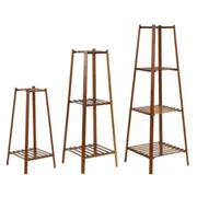 Wood Flower Pot Plant Stand Corner Shelf Display Rack Indoor Outdoor - 2 3 4 Tiers