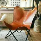 Leather Handstcih Living Room Butterfly Chair Hand Stitch Chair