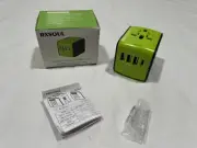 Universal International Power Travel Plug Adapter, 5 in 1 European Adapter W/USB