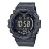 【CASIO】10年電力超個性大錶徑數位電子錶-黑面X灰(AE-1500WH-8B)
