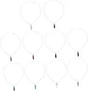 [WOFASHPURET] 10pcs Crystal Pendants Fashion Necklace Set Stylish Decorative Jewelry