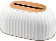 Rectangular Tissue Box Lid for Disposable Tissues, Tissue Box Holder with Bottom Spring, for Storage on Bathroom Cabinets, Countertops, Bedroom Dressers