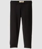 $54 Peek Kid's Girl's Black Lara Fleece Leggings Sweatpants Pants Size 6-7