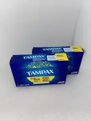 2 Tampax Tampon Regular Absorbency 10 Ct Each Cardboard Applicator Unscented
