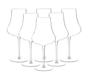 Luigi Bormioli Tentazioni 19.25 oz Merlot Red Wine Glasses, Set of 6, Clear