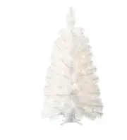 Christmas Tree White Prelit 35 Incandescent Light Bulbs Artificial Spruce 24”