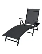 [Gardeon] Sun Lounger in Black