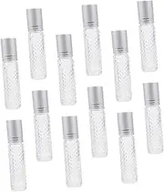 Vaguelly 12Pcs Essential Oil Roller Ball Bottles Empty Refillable Containers Convenient Travel Corrosion Resistant for Perfumes Oils Pocket Friendly Design