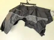 Touchdog Outdoor Series Pet Waterproof Rain Jacket Black Size XL Zipper Elastic