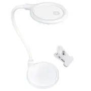 Brilliant White Magoo Magnifier Clamp And Desk Lamp
