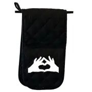 Heart Hands - Novelty Double Mitt Oven Gloves Double Kitchen Chef BBQ Mitts