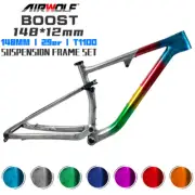 AIRWOLF Carbon MTB Cyclocross Bike Frame Suspension 29er Boost 148*12mm Crystal