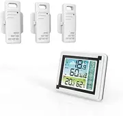 JSEIAJB Weather Station Indoor Outdoor Digital Thermohygrometer Temperature Meter Humidity Monitor Weather Clock Hygrometer(Type 2)